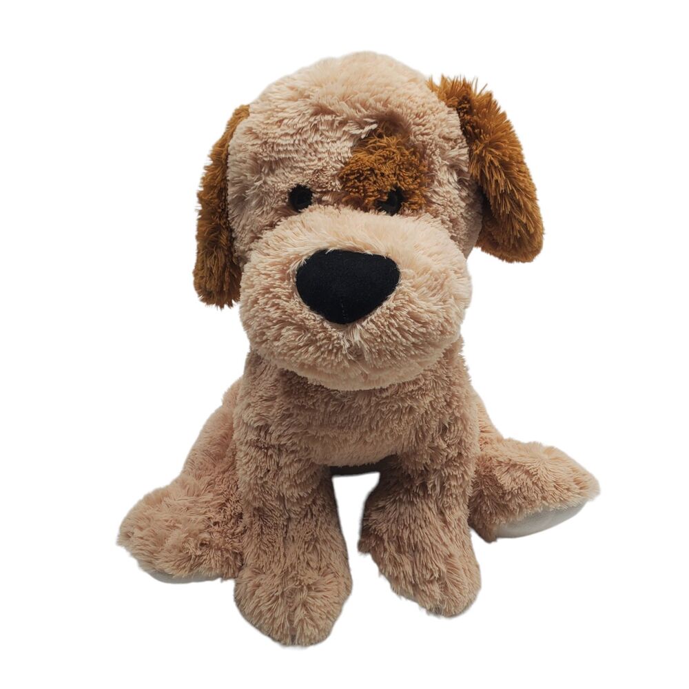 Best Made Plush Puppy Dog Tan Brown Ears And White Paws Stuffed Animal 17" x 17"
